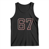 Number 67 Meme Tank Top Funny Six Seven Varsity Sports Team Jersey - Wonder Print Shop