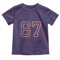 Number 67 Meme Toddler T Shirt Funny Six Seven Varsity Sports Team Jersey - Wonder Print Shop