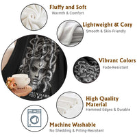 Funny Feminist Medusa Throw Blanket Making Men Hard Since 700 B.C Dark Myth Ancient - Wonder Print Shop
