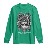 Funny Feminist Medusa Long Sleeve Shirt Making Men Hard Since 700 B.C Dark Myth Ancient - Wonder Print Shop