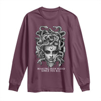 Funny Feminist Medusa Long Sleeve Shirt Making Men Hard Since 700 B.C Dark Myth Ancient - Wonder Print Shop