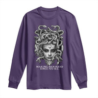 Funny Feminist Medusa Long Sleeve Shirt Making Men Hard Since 700 B.C Dark Myth Ancient - Wonder Print Shop