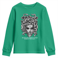 Funny Feminist Medusa Youth Sweatshirt Making Men Hard Since 700 B.C Dark Myth Ancient - Wonder Print Shop