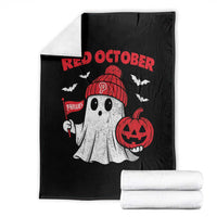 Red October Halloween Ghost Throw Blanket Philadelphia Spooky Pumpkin TS10