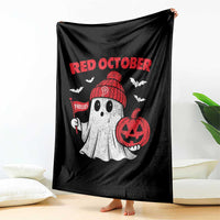 Red October Halloween Ghost Throw Blanket Philadelphia Spooky Pumpkin TS10