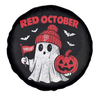 Red October Halloween Ghost Spare Tire Cover Philadelphia Spooky Pumpkin TS10