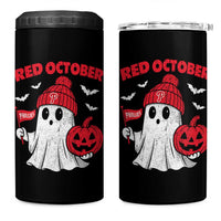 Red October Halloween Ghost 4 in 1 Can Cooler Tumbler Philadelphia Spooky Pumpkin - Wonder Print Shop