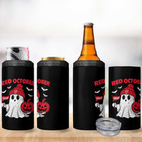 Red October Halloween Ghost 4 in 1 Can Cooler Tumbler Philadelphia Spooky Pumpkin - Wonder Print Shop
