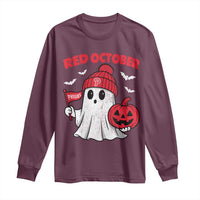 Red October Halloween Ghost Long Sleeve Shirt Philadelphia Spooky Pumpkin TS10