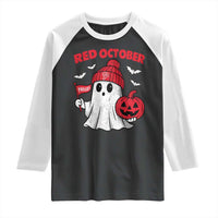 Red October Halloween Ghost Raglan Shirt Philadelphia Spooky Pumpkin TS10