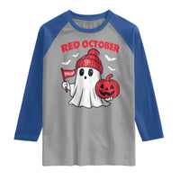 Red October Halloween Ghost Raglan Shirt Philadelphia Spooky Pumpkin TS10