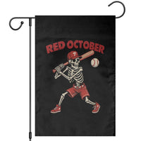 Red October Skeleton Baseball Garden Flag Philadelphia Halloween Costume Funny - Wonder Print Shop