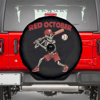 Red October Skeleton Baseball Spare Tire Cover Philadelphia Halloween Costume Funny - Wonder Print Shop