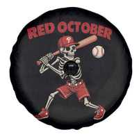 Red October Skeleton Baseball Spare Tire Cover Philadelphia Halloween Costume Funny - Wonder Print Shop