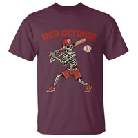 Red October Skeleton Baseball T Shirt Philadelphia Halloween Costume Funny - Wonder Print Shop