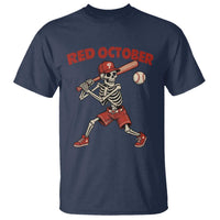 Red October Skeleton Baseball T Shirt Philadelphia Halloween Costume Funny - Wonder Print Shop