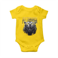 Vintage Pittsburgh Baby Onesie Retro Sports Fan Wild Bear Mascot Streetwear Bootleg - Wonder Print Shop