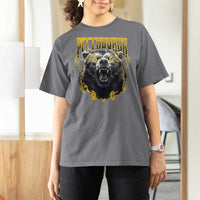 Vintage Pittsburgh T Shirt For Women Retro Sports Fan Wild Bear Mascot Streetwear Bootleg - Wonder Print Shop