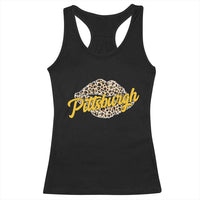 Pittsburgh Leopard Lips Racerback Tank Top Steel City Pride Woman Girl - Wonder Print Shop