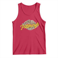 Pittsburgh Leopard Lips Tank Top Steel City Pride Woman Girl - Wonder Print Shop
