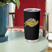 Pittsburgh Leopard Lips Tumbler Cup Steel City Pride Woman Girl - Wonder Print Shop