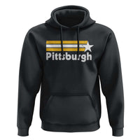 Retro Pittsburgh Hoodie Vintage Pennsylvania Stripes 70s 80s 90s - Wonder Print Shop