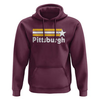 Retro Pittsburgh Hoodie Vintage Pennsylvania Stripes 70s 80s 90s - Wonder Print Shop