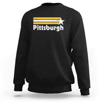Retro Pittsburgh Sweatshirt Vintage Pennsylvania Stripes 70s 80s 90s - Wonder Print Shop