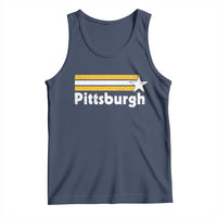 Retro Pittsburgh Tank Top Vintage Pennsylvania Stripes 70s 80s 90s - Wonder Print Shop