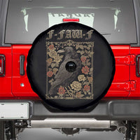 Funny F Caw F Crow Spare Tire Cover Vintage Bird Saying Adult Humor Gothic Tarot Card - Wonder Print Shop