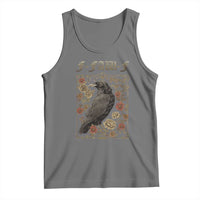 Funny F Caw F Crow Tank Top Vintage Bird Saying Adult Humor Gothic Tarot Card - Wonder Print Shop