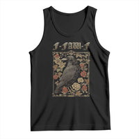 Funny F Caw F Crow Tank Top Vintage Bird Saying Adult Humor Gothic Tarot Card - Wonder Print Shop