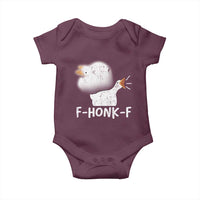 Silly Goose Meme Baby Onesie Retro F-Honk-F Funny Farm Animal - Wonder Print Shop