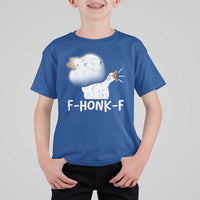 Silly Goose Meme T Shirt For Kid Retro F-Honk-F Funny Farm Animal - Wonder Print Shop