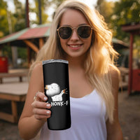 Silly Goose Meme Skinny Tumbler Retro F-Honk-F Funny Farm Animal - Wonder Print Shop