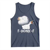 Silly Goose Meme Tank Top Retro F-Honk-F Funny Farm Animal - Wonder Print Shop