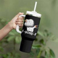 Silly Goose Meme Tumbler With Handle Retro F-Honk-F Funny Farm Animal - Wonder Print Shop