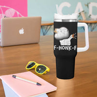 Silly Goose Meme Tumbler With Handle Retro F-Honk-F Funny Farm Animal - Wonder Print Shop