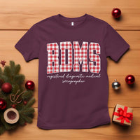 Christmas RDMS T Shirt Buffalo Plaid Sonographer Ultrasound Tech Gift - Wonder Print Shop