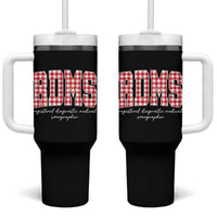 Christmas RDMS Tumbler With Handle Buffalo Plaid Sonographer Ultrasound Tech Gift - Wonder Print Shop