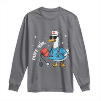 Goose Nurse Long Sleeve Shirt Cuff Em Cute Nursing Graduation Gift - Wonder Print Shop