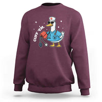 Goose Nurse Sweatshirt Cuff Em Cute Nursing Graduation Gift - Wonder Print Shop