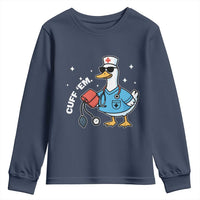 Goose Nurse Youth Sweatshirt Cuff Em Cute Nursing Graduation Gift - Wonder Print Shop