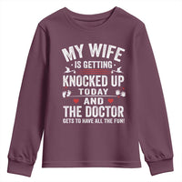 IVF Dad Youth Sweatshirt Wife Knocked Up For Embryo Transfer Day - Wonder Print Shop