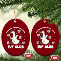 Funny IVF Ceramic Ornament Triggered Goose On The Loose Infertility Support Gift - Wonder Print Shop