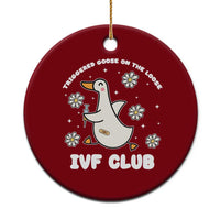 Funny IVF Ceramic Ornament Triggered Goose On The Loose Infertility Support Gift - Wonder Print Shop
