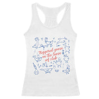 Funny IVF Racerback Tank Top Triggered Goose On The Loose Infertility Support - Wonder Print Shop