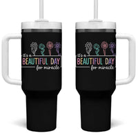 Its a Beautiful Day For IVF Miracle Tumbler With Handle Transfer Day Infertility Support Gift - Wonder Print Shop