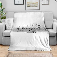 Worth Every Shot Throw Blanket IVF Baby Pregnancy Announcement - Wonder Print Shop