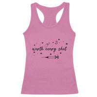 Worth Every Shot Racerback Tank Top IVF Baby Pregnancy Announcement - Wonder Print Shop